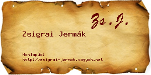 Zsigrai Jermák névjegykártya
